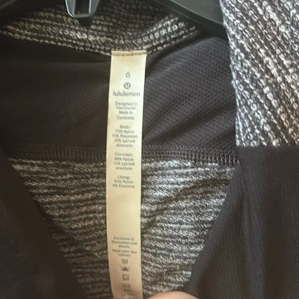 Lululemon Base Runner Herringbone 1/2 zip Rulu pullover jacket Size 6
